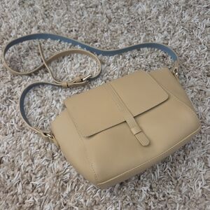 Barneys Newyork Elegant Leather Tan Crossbody Bag